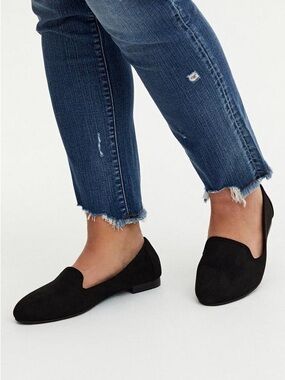 Torrid Perforated Loafer Black Suede 10.5 WW